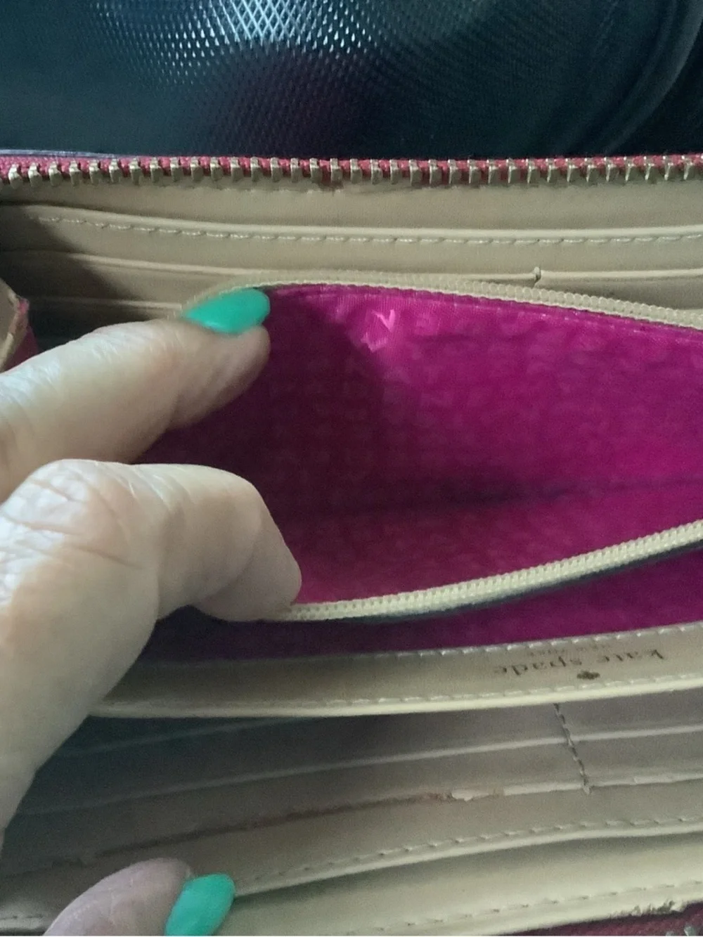 Kate Spade Red zip-around wallet